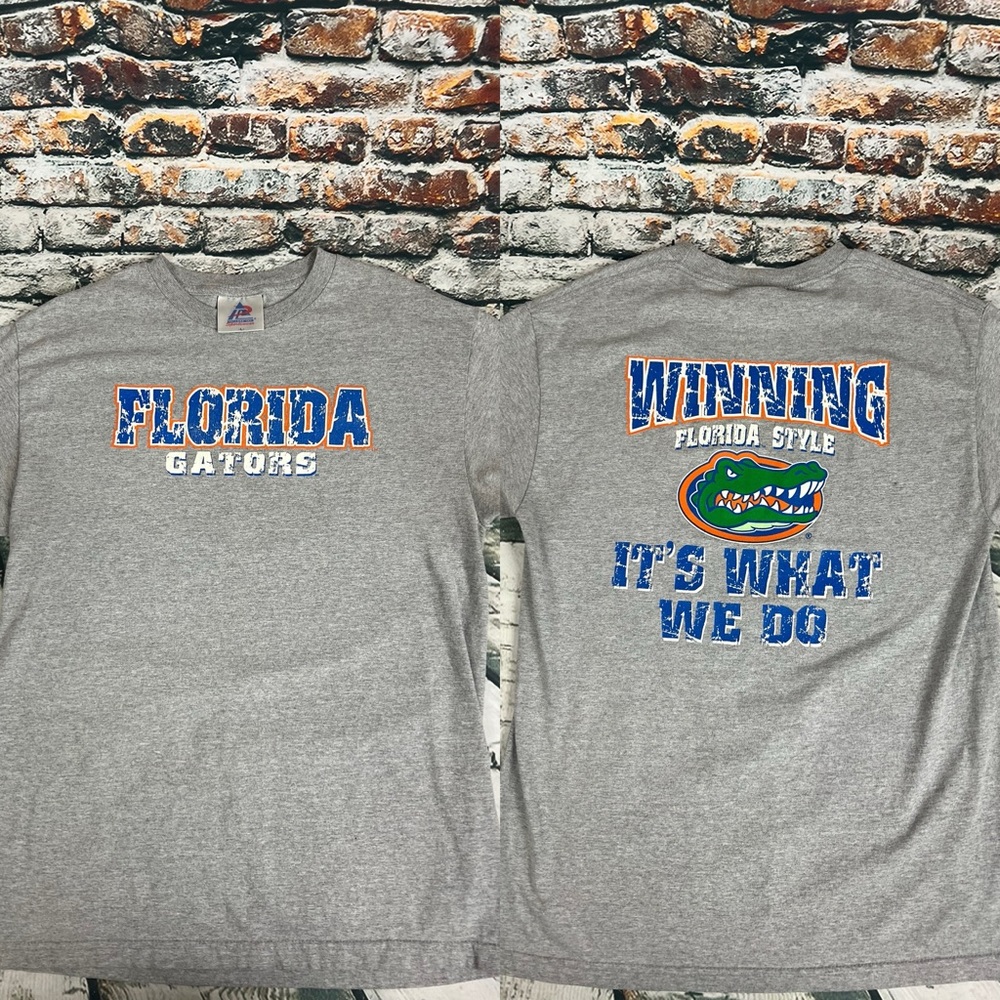 Vtg Florida Gators Winning It’s What We‎ Do Gray Graphic L
